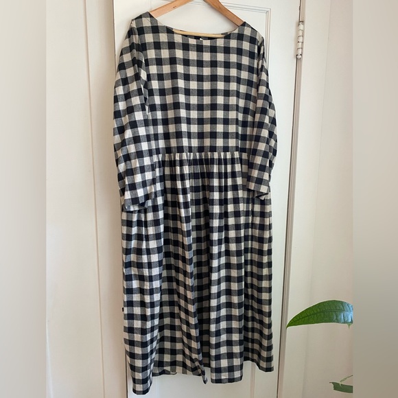 Toast Dresses & Skirts - NWOT TOAST UK Gingham Cotton + Cashmere Dress - XL
